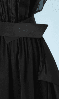 na7447-Robe-noire-en-crêpe-et-mousseline-Pierre-cardin-t34-36-01