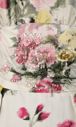 na9681-Robe-de-cocktail-1960-en-soie-jacquard-et-moussline-imprimée-fleurs-pailletée-t34-01