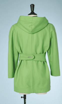 A9853-Veste-en-lainage-vert-avec-capuche-Thierry-Mugler-t42-01