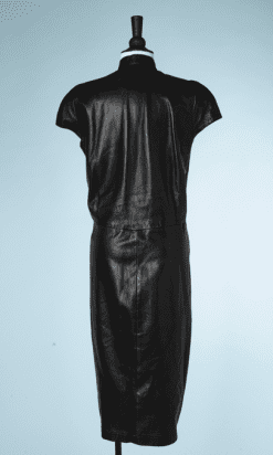 A9863-Robe-en-cuir-noir-Mugler-t40-01