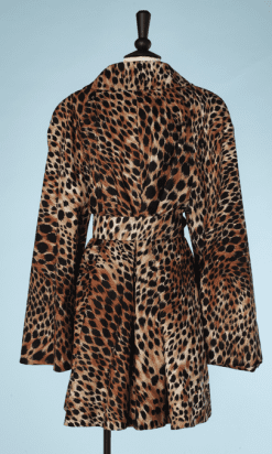 B0163-Trench-court-en-velours-imprimé-léopard-Travilla-t40-42-01
