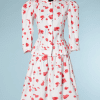 B0210-Tailleur-Saint-Laurent-en-coton-blanc-imprimé-de-coquelicots-t36-01