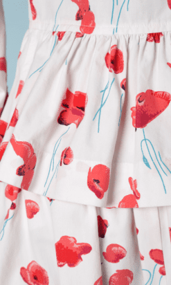 B0210-Tailleur-Saint-Laurent-en-coton-blanc-imprimé-de-coquelicots-t36-01