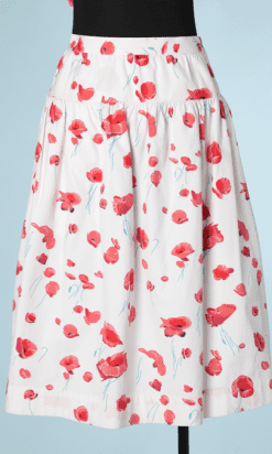 B0210-Tailleur-Saint-Laurent-en-coton-blanc-imprimé-de-coquelicots-t36-01