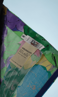 B0232-Robe-Christian-Dior-bustier-en-coton-imprimé-de-fleurs-multicolores-TM-02