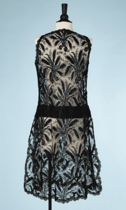 B0354-Robe-en-tulle-noir-brodée-dépis-de-blés-t40-06