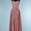B0410-Robe-longue-1950-en-faille-de-soie-rose-changeant-haut-pailletée-t34-01