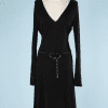 B0432-Robe-en-viscose-et-polyester-noir-Céline-T42-001