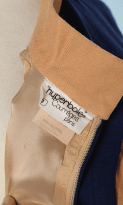 B0440-Robe-en-laiange-caramel-et-bleu-Courrèges-Hyperbole-T38-001