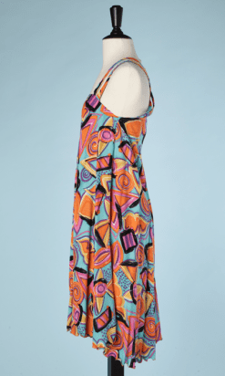 B0442-Robe-en-coton-multicolore-Emilio-Pucci-T36-001