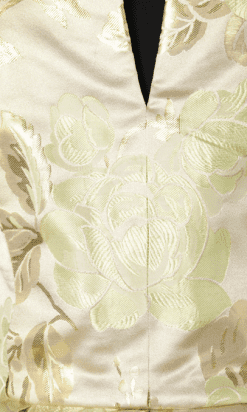 B0600-Robe-Nin-Ricci-en-satin-broché-or-et-vert-T36-001