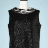 B0699-Pull-1950-en-lainage-noir-pailleté-col-pailleté-blanc-or-argent-T48-001