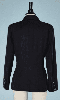B1385-Veste-Chanel-bleu-marine-boutons-en-métalgris-t38-01