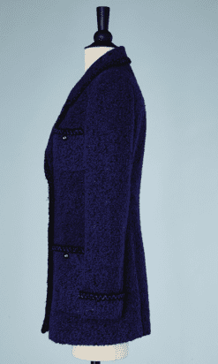 B1289-Veste-Chanel-en-lainage-bouclette-bleue-roi-t36-01