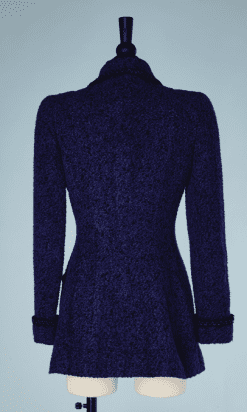 B1289-Veste-Chanel-en-lainage-bouclette-bleue-roi-t36-01