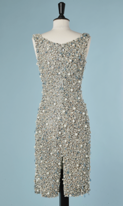 B1685-Robe-1960-entièrement-perlé-et-strassé-T36-01