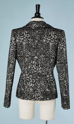 B1692-Veste-en-laiange-façon-dentelle-col-perlé-André-Laug-T40-01