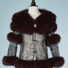 B1696-Veste-en-tulle-noire-paillettes-noire-fourrure-bordeaux-T40-01