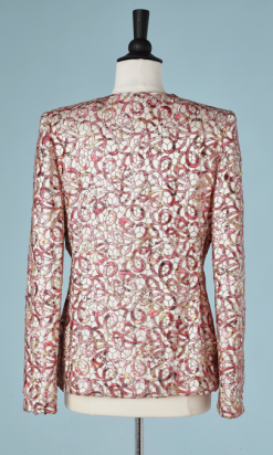 B1697-Pièce-de-défilé-André-Laug-en-lurex-couleurs-T40-01