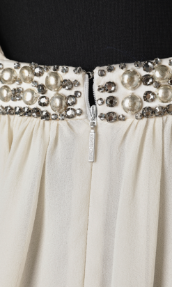 Silver mesh skirt-suit