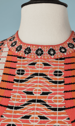 B1720-Robe-Alaïa-en-maille-couleurs-et-clous-T36-01