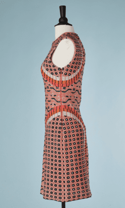 B1720-Robe-Alaïa-en-maille-couleurs-et-clous-T36-01
