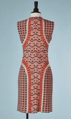 B1720-Robe-Alaïa-en-maille-couleurs-et-clous-T36-01