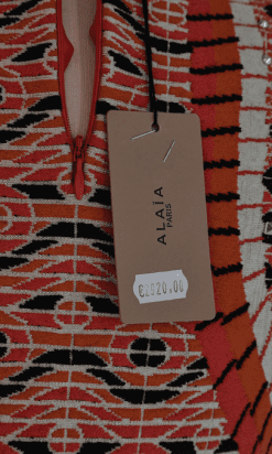 B1720-Robe-Alaïa-en-maille-couleurs-et-clous-T36-01