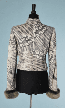 B1731-Veste-Roberto-Cavalli-en-lainage-imprimé-bas-de-manches-T42-01.
