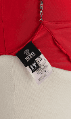 B1749-Robe-en-jersey-rouge-dos-nu-chainettes-avec-strass-Versace-T38-01