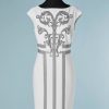 B1757-Robe-blanche-petits-strass-noir-et-blanche-Versace-T40-01