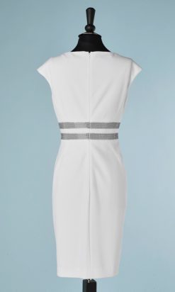 B1757-Robe-blanche-petits-strass-noir-et-blanche-Versace-T40-01