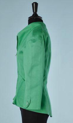 B1777-Veste-en-piqué-de-coton-vert-Thierry-Mugler-T34-01