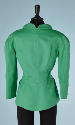B1777-Veste-en-piqué-de-coton-vert-Thierry-Mugler-T34-01