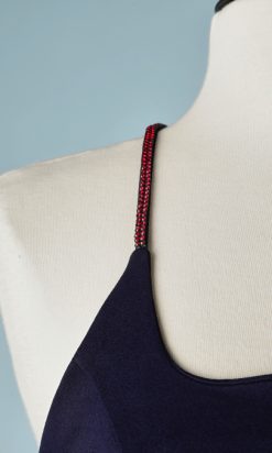 B1791-Robe-longue-du-soir-en-jersey-de-soie-marine-brettelles-strass-Mugler-T38-01.