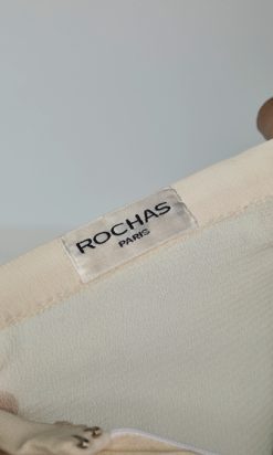 B1802-Jupe-Rochas-en-mousseline-écrue-perlée-noire-T68cm-02