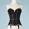 B1967-Guépière-1950-en-dentelle-noire-rubans-bleu-T38-01