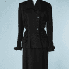 B2049-Tailleur-1940-en-laiange-noir-vert-plissée-Lilli-Ann-T40-01.png