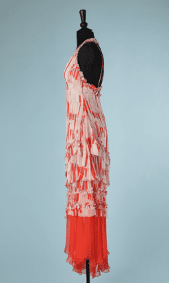 B2149-Robe-asymétrique-en-mousseline-blanche-rose-rouge-Mugler-T38-01