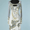 B2199-Robe-Emilio-Pucci-en-jersey-de-soie-imprimé-gris-vert-moutarde-t34-01