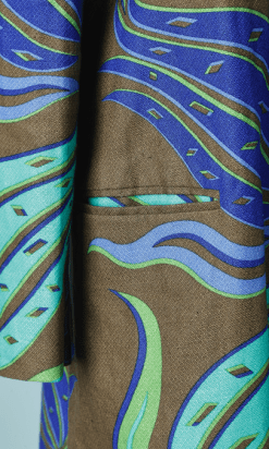 B2228-Manteau-en-lin-imprimé-kaki-vert-turquoise-bleu-Versace-T44-01.