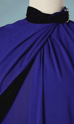 B2232-Robe-avec-cape-Jean-Paul-Gaultier-en-jersey-bleu-roy-T40-01