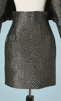 B2258-Tailleur-Paco-Rabanne-argent-acrylique-polyester-métal-T38-01