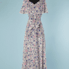 B2567-Robe-longue-1930-en-voile-de-coton-gaufré-fleurs-roses-et-bleue-T40-01