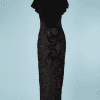 B2626-Robe-longue-Roberto-Cavalli-en-velours-dévoré-noir-T38-01.