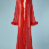 B2635-Long-déshabillé-en-nylon-rouge-et-plumes-rouges-T38-01