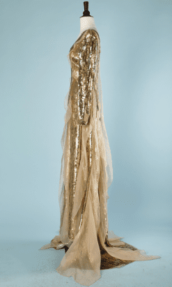 B2646-Robe-longue-pailletée-or-Carolina-Herrera-T38 40-01