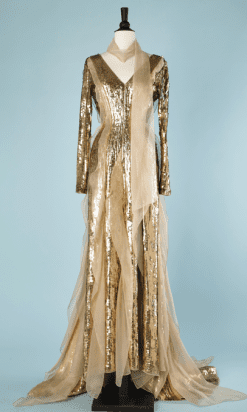 B2646-Robe-longue-pailletée-or-Carolina-Herrera-T38 40-01