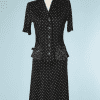 B2674-Tailleur-1940-en-jersey-noir-imprimé-de-pois-blanc-T36-01