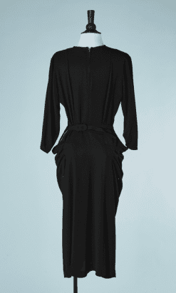 B2680-Robe-du-soir-1940-en-crêpe-non-clous-argent-et-strass-T38-01